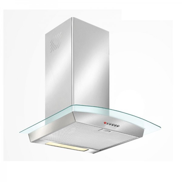 HOTTE ASPIRANTE DOUBLE CHEMINÉE 3 VITESSES 60 CM  INOX & CURVED GLASS