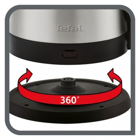 Bouilloire Électrique Tefal Thermo Protect Safe To Touch 1,7L 1500W - Paroi Isolante Grise KO140BE0