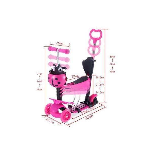DISNEY STITCH TROTTINETTE à deux roues avec frein, pliable, de 6