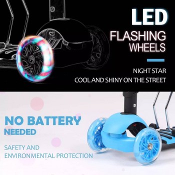 Scooter Trottinette à 3 Roues pour Enfant - 3 Ans et Plus - avec Roues à lumières LED