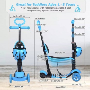 Scooter Trottinette à 3 Roues pour Enfant - 3 Ans et Plus - avec Roues à lumières LED