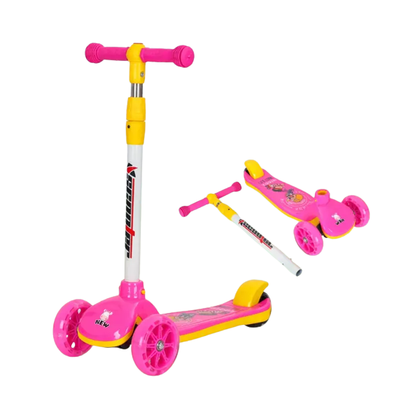 Scooter-Kick à émission lumineuse pliable pour enfants de 3-6 ans, Bike-slide pour enfants 3 roues