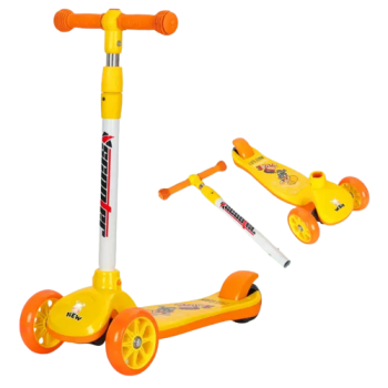 Scooter-Kick à émission lumineuse pliable pour enfants de 3-6 ans, Bike-slide pour enfants 3 roues