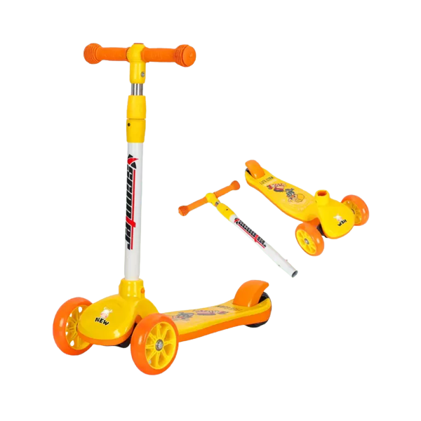 Scooter-Kick à émission lumineuse pliable pour enfants de 3-6 ans, Bike-slide pour enfants 3 roues