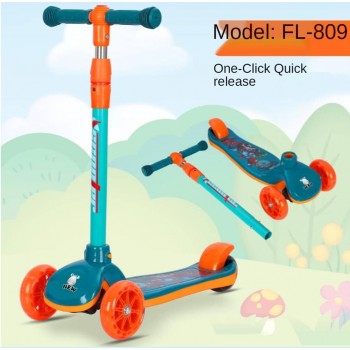 Scooter-Kick à émission lumineuse pliable pour enfants de 3-6 ans, Bike-slide pour enfants 3 roues
