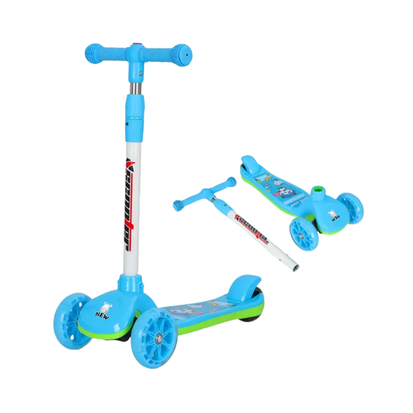 Scooter-Kick à émission lumineuse pliable pour enfants de 3-6 ans, Bike-slide pour enfants 3 roues
