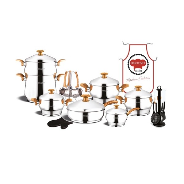 ENSEMBLE DE BATTERIES DE CUISINE - 25 PIÈCES - INOX 18/10