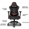 CHAISE GAMING MSI MAG CH120X EN CUIR PVC AVEC ACCOUDOIRS REMBOURRÉS - NOIR & ROUGE