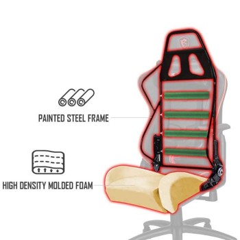 CHAISE GAMING MSI MAG CH120X EN CUIR PVC AVEC ACCOUDOIRS REMBOURRÉS - NOIR & ROUGE