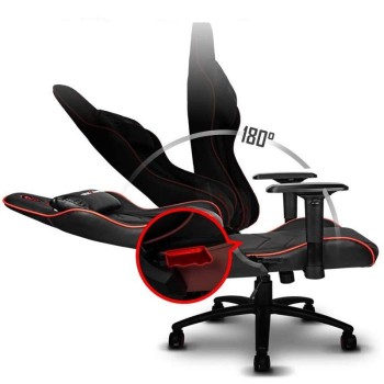 CHAISE GAMING MSI MAG CH120X EN CUIR PVC AVEC ACCOUDOIRS REMBOURRÉS - NOIR & ROUGE
