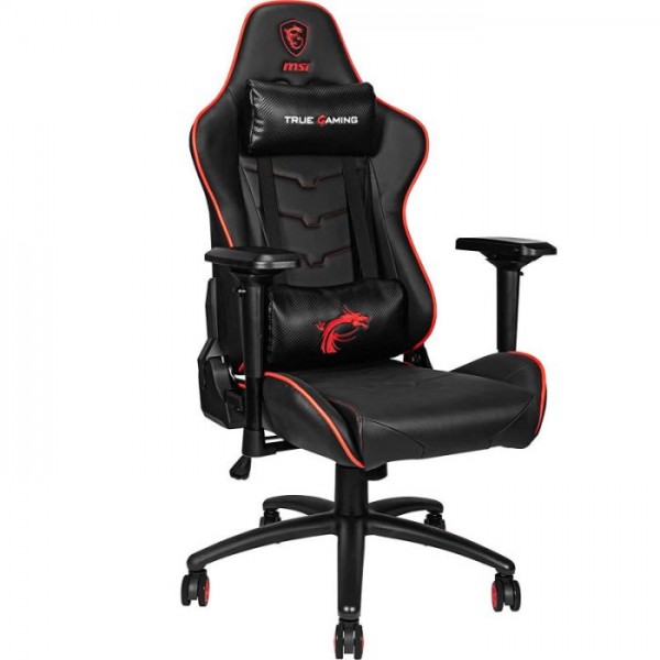 CHAISE GAMING MSI MAG CH120X EN CUIR PVC AVEC ACCOUDOIRS REMBOURRÉS - NOIR & ROUGE