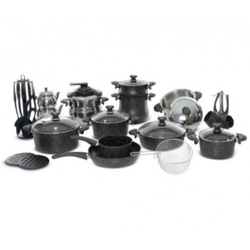 Batterie OMS 38 Pièces Granite - Noir