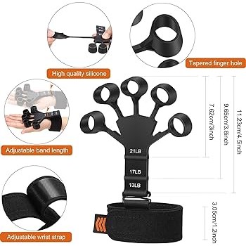 Musculation Doigts, Civière de Doigt, En Silicone Finger Stretcher, Renforcement Une Rééducation
