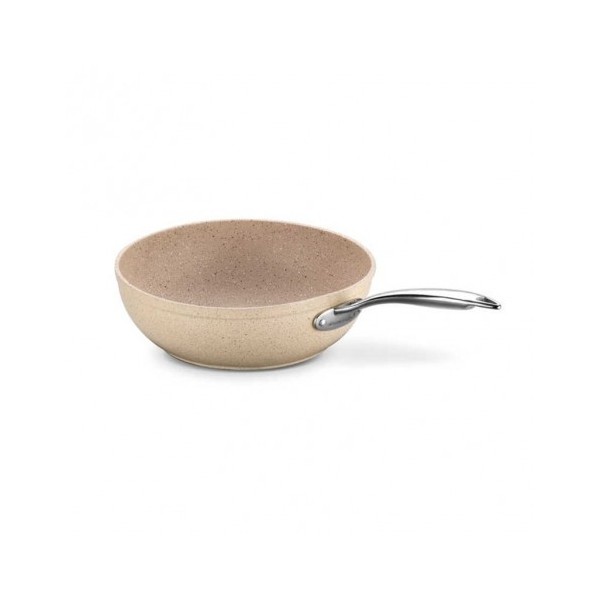 MOULE A WOK KORKMAZ GRANITA 24CM BEIGE