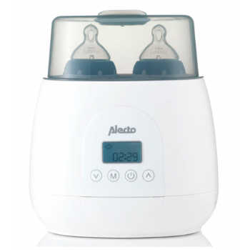 Alecto - Chauffe-biberon digital duo rapide pour réchauffer, stériliser et décongeler, blanc