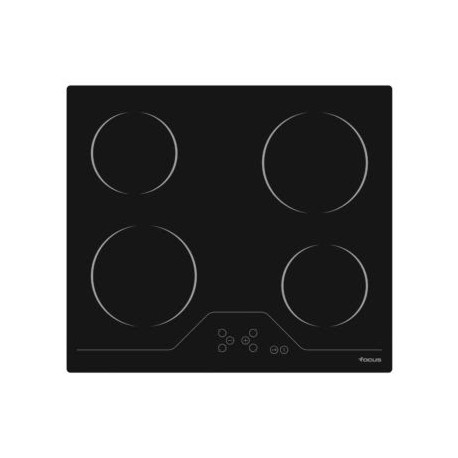 Plaque de Cuisson FOCUS Vitro Céramique 4 Feux électriques 60 cm  F.816X- Noir