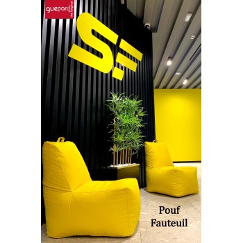 Pouf Fauteuil - Jaune