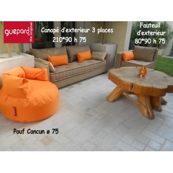 Pouf Cancun 75 cm - Orange