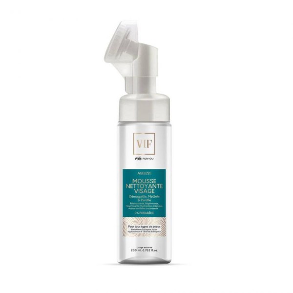 Mousse nettoyante visage 200 ml - tous types de peaux