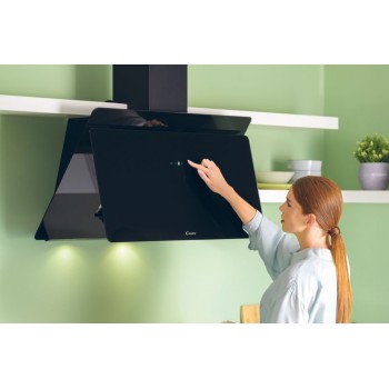 HOTTE DÉCORATIVE CANDY CVMA90N 90 CM NOIR