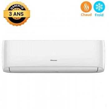 CLIMATISEUR HISENSE INVERTER 12000 BTU CHAUD FROID BLANC