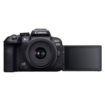Appareil Photo Hybride CANON EOS R10 24,2 MP + Objectif RF-S 18-45 MM - Noir