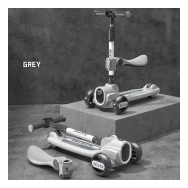 Trottinette à Trois Roues Pour Enfant Avec Phare et Siège Démontable