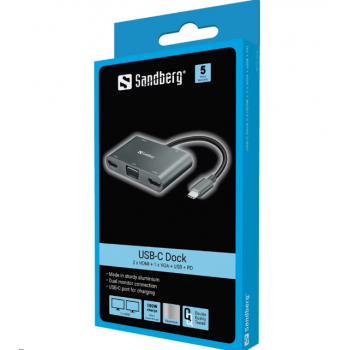 Le Sandberg USB-C Travel Dock 136-35