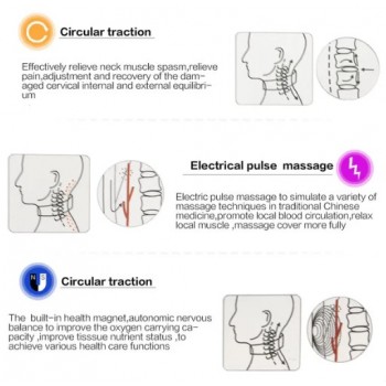Masseur électrique de cou SALORIE EMS Pulse Back 6 modes Contrôle de puissance