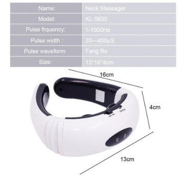 Masseur électrique de cou SALORIE EMS Pulse Back 6 modes Contrôle de puissance