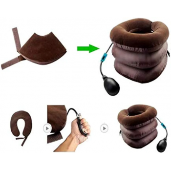 Coussin Cervical Gonflable à 3 Niveaux