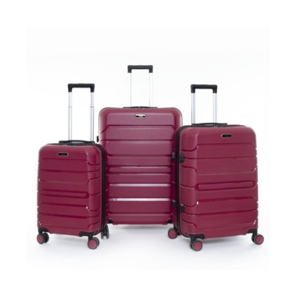 Set de trois valises - Titou - Rouge bordeaux