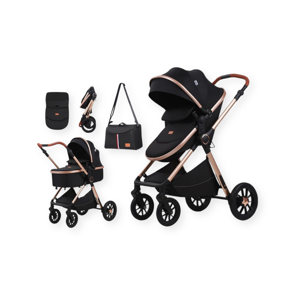 Poussette landau 2en1 pour bébé H2D Kidilo - NOIR