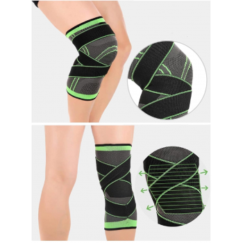 Genouillère de sport anti-douleur Neenca - Genouillère de protection pour genou (noir, vert)
