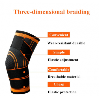 Genouillère de sport anti-douleur Neenca - Genouillère de protection pour genou (noir, orange)