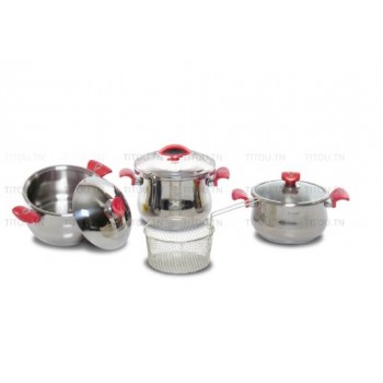 Pack Cocotte 7pcs My DIAMOND inox 18/10