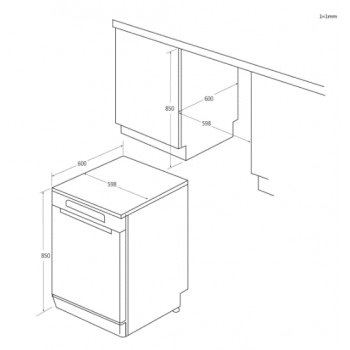 LAVE VAISSELLE CANDY 13 COUVERTS CF 3E9L0B-80