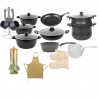 Batterie De Cuisine Almaz Granite 29 Pièces