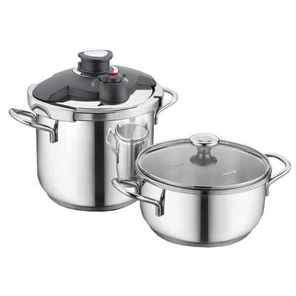 Set Korkmaz Alia Pressure Cooker Cocotte + Casserole A171