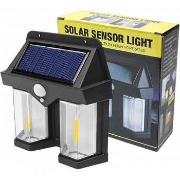 Lampe Solaire au tungstène Applique Murale Solaire décorative étanche avec 3 Modes