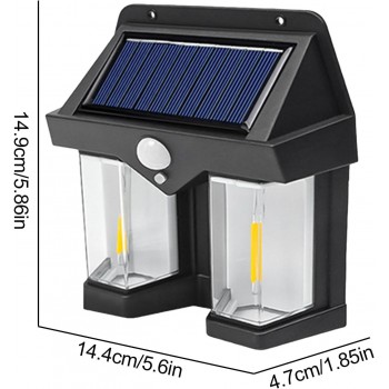 Lampe Solaire au tungstène Applique Murale Solaire décorative étanche avec 3 Modes