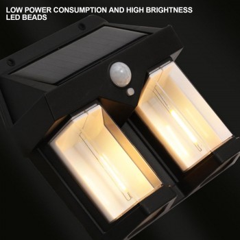 Lampe Solaire au tungstène Applique Murale Solaire décorative étanche avec 3 Modes