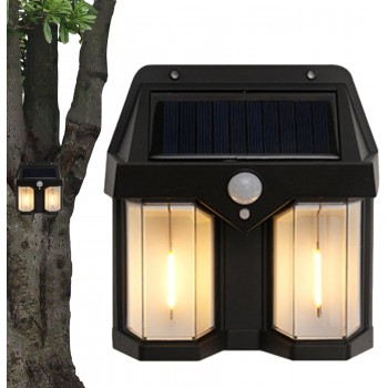 Lampe Solaire au tungstène Applique Murale Solaire décorative étanche avec 3 Modes