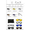 Monture de lunettes de soleil 6 en 1 pour hommes
