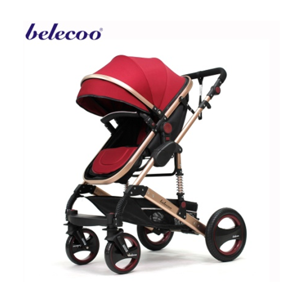 Poussette Landau BELECOO 535-Q3 Avec Sac Maman - Rouge