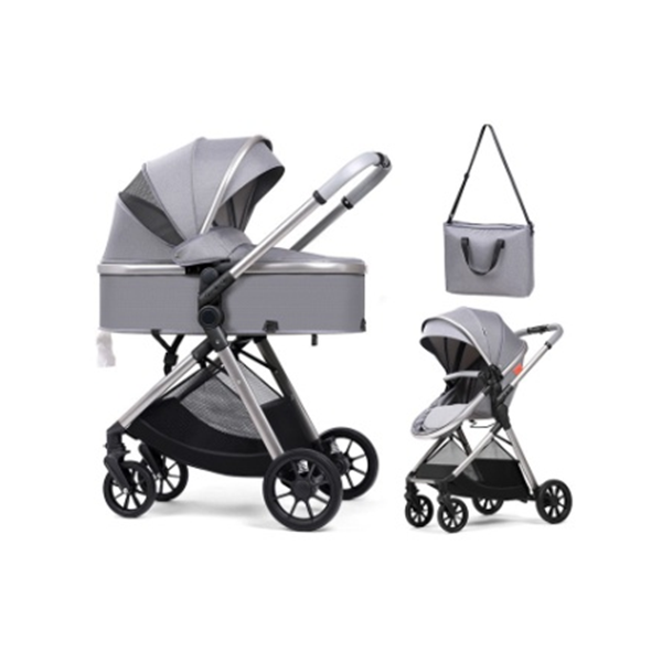 Poussette Landau KIDILO V5 Avec Sac Maman Gris
