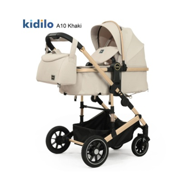Poussette Landau KIDILO A10 Avec Sac Maman Beige