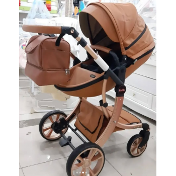 Poussette Landau KIDILO 609 Avec Sac Maman Coffee