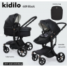 Poussette Landau KIDILO 609 Avec Sac Maman NOIR
