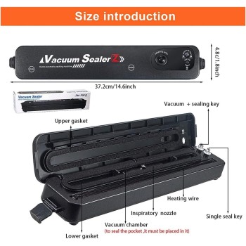 VACUUM Scelleuse sous vide – Vacuum Sealer – Noir